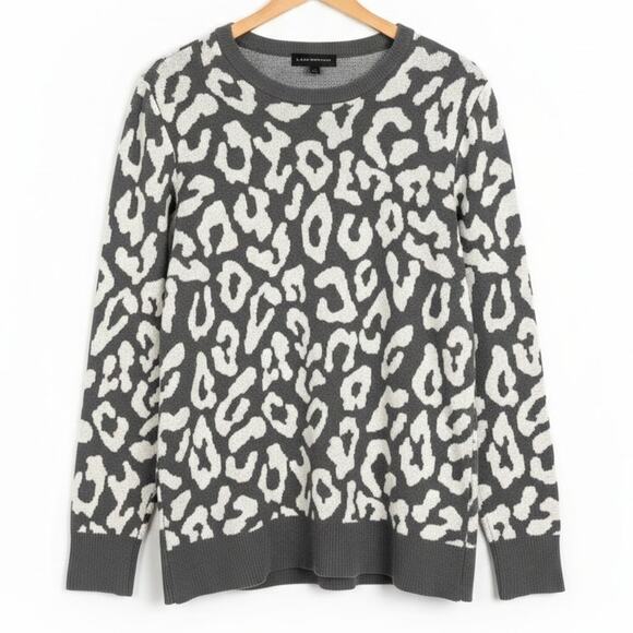 Lane Bryant Womens 2X Minimalist Staple Career Y2K Animal Print Knit Sweater - Picture 1 of 11